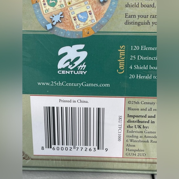 Blazon Board Game - A Game of Medieval Heraldry by Mattel - Picture 5 of 8